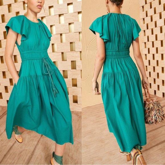 Ulla Johnson Darlene Dress in Verdigris